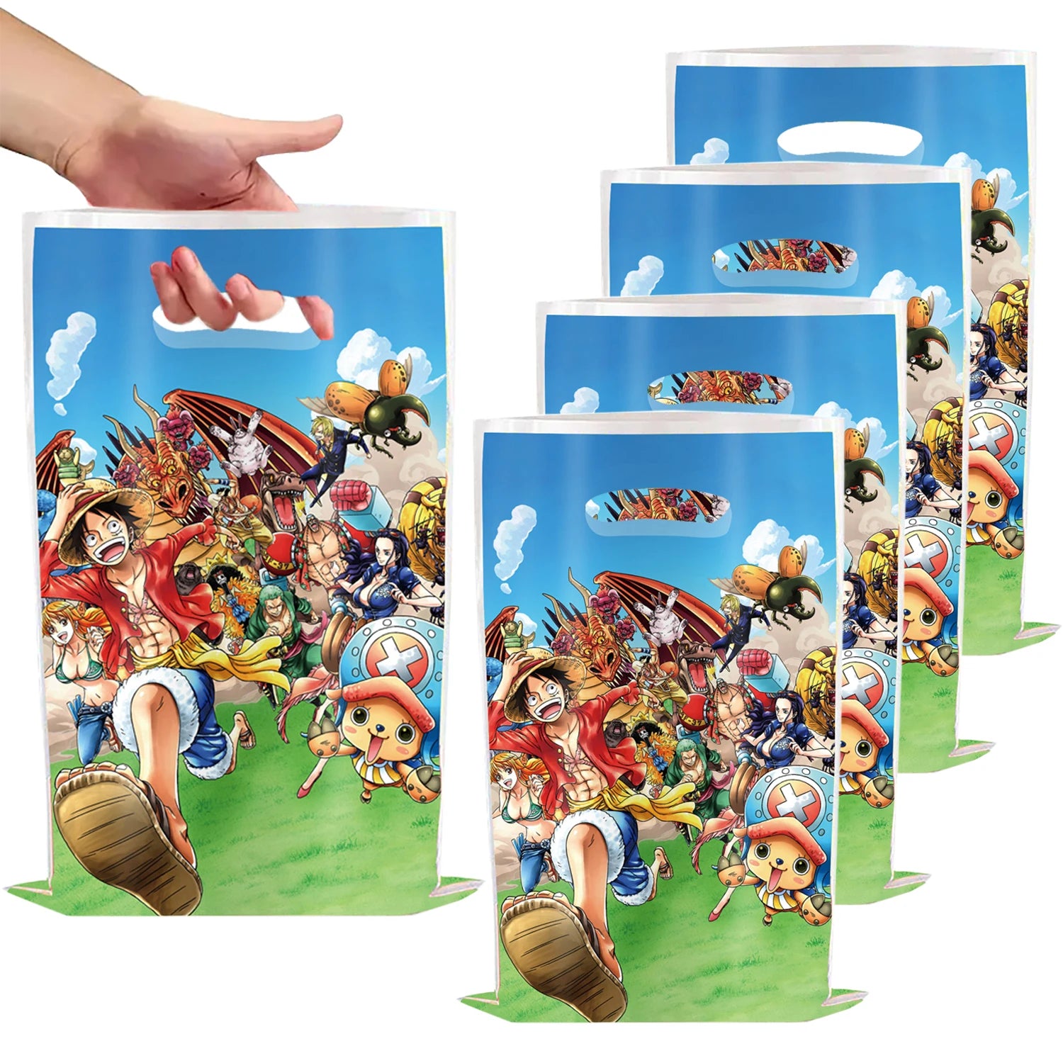 One Piece Gifts Bags Birthday Party Decoration Goodie Bags Candy Bag Baby Shower Kids Gifts Boys Favors For Party Supplies