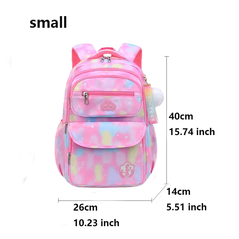 Children Girl Backpack Waterproof Pink School Bag for Kids Comfort