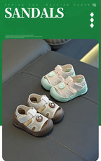 Baby First Walker Sandals Closed Toe Summer Shoes for Toddlers