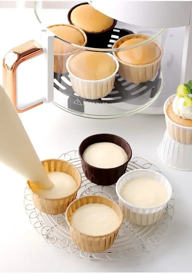 50pcs Golden Muffin Cupcake Paper Cup Oilproof Cupcake Liner Baking Cup Tray Case Caissettes Cupcake Wrapper Paper Wedding Party