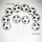 Football Boy Cake Topper Soccer Player Doll Decor for Birthday Party Sports Theme Childrens Celebration Supplies Cupcake Decor