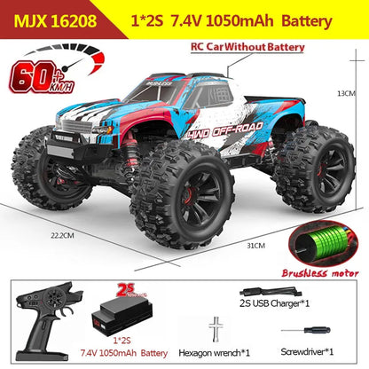 Hyper Go MJX 1/16 4WD RC Car – 70KM/H Brushless Off-Road Racing Toy