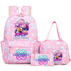 3Pcs/Set KPop Demon Hunter School Bags Girls Teens Rumi Mira Zoey Youth School Backpack Travel School Students Laptop Backpack