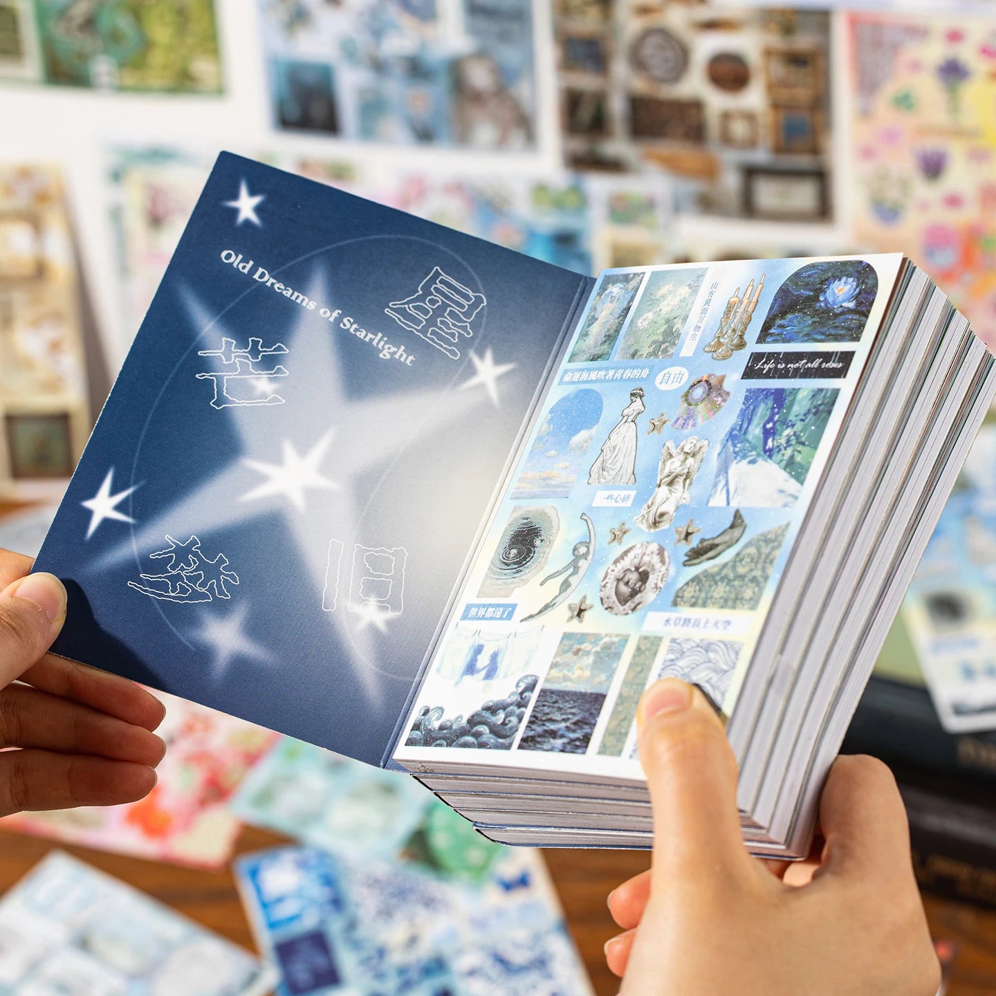 TIANZI 30/60 Sheets Cute Die cut Stickers book Retro Cartoon Handmade Scrapbooking Handbook Material Phone Stickers Kids Gift