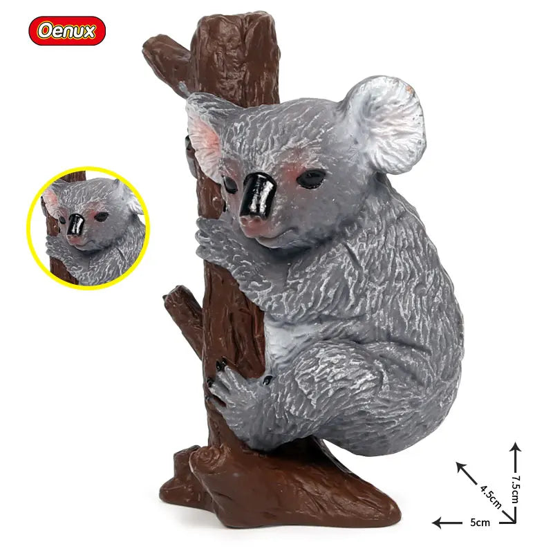 Oenux Classic Australian Wild Animals Kangaroos Koala Platypus Tasmanian Devil Echidna Cassowary Model Figurine Toy Kid Gift