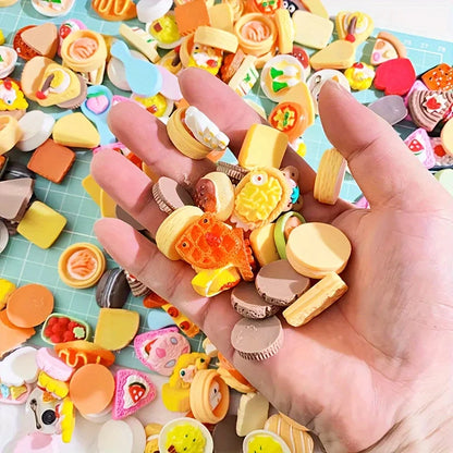 Mini Food Toys Resin Dolls | DIY Kitchen Accessories for Kids & Gifts