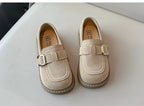 Girls Flats Spring Fall Shallow Lazy Loafers Shoes for Kids Girl Comfortable Soft Suede Sneaker Casual School Shoes Child I02111