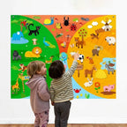 Zoo Animals Felt Story Board Montessori Learning Toy