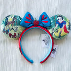 Disney Princess Headband Mickey Ear Rapunzel Sequin Bow Hair Hoop Birthday Gift Girl Accessories Halloween Gift Christmas Jack