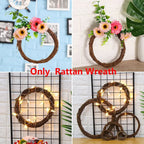 8-30CM Christmas Artificial Wreath Wicker Vine Ring Festival Rattan Garland Xmas Party  Decoration Garlands