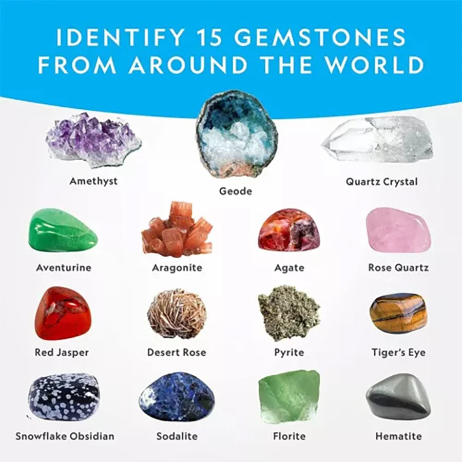 STEM Mega Gemstone Dig Kit for Kids Crystal Mining Set
