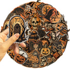 50PCS Retro Halloween Graffiti Stickers Aesthetic Phone Bike Wall Scrapbook Motorcycle Waterproof Sticker for Kids Toys Gifts