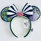 Disney Princess Headband Mickey Ear Rapunzel Sequin Bow Hair Hoop Birthday Gift Girl Accessories Halloween Gift Christmas Jack