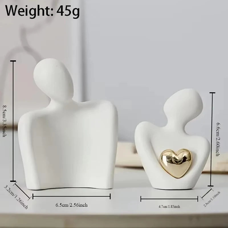 1Pc Romantic Love Embrace Statue Ornament Couple Set Bedroom Interior Decoration Valentine's Day Gift