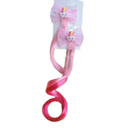 2PCS New Lovely Princess Rainbow Bow Unicorn Wig Girls Hairpins Children Headwear Hairgrip Hair Clips Barrettes Hair Accessories