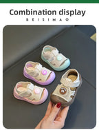 Baby First Walker Sandals Closed Toe Summer Shoes for Toddlers