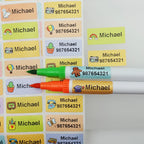 Waterproof Tag Self-adhesive Baby Name Sticker Custom Personalized Kindergarten Hebrew Label For Children School Stationery