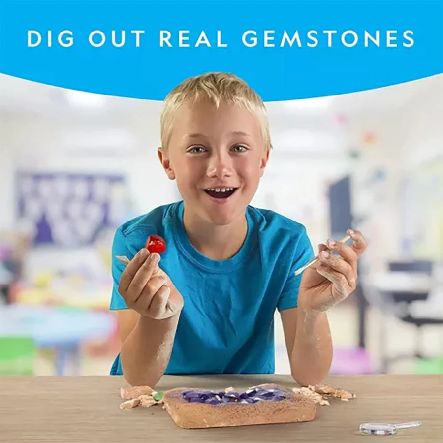 STEM Mega Gemstone Dig Kit for Kids Crystal Mining Set