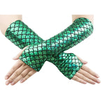 Women's Mermaid Cosplay Fingerless Gloves – Color Change Stage Accessory