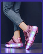 Sneakers Roller Shoes Dual-Use Skates for Kids and Adults