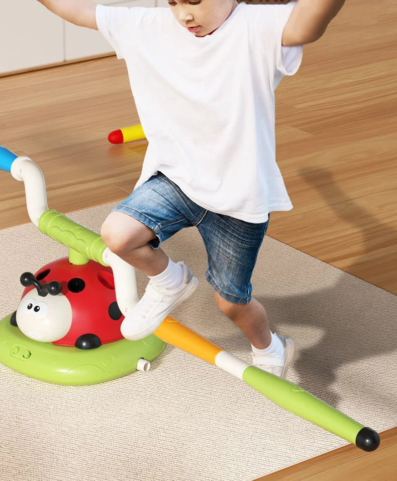 Ladybug Sport Entertainment Game Toy Multifunction Rope Skipping Machine Ferrule Jump Rocket Launcher Outdoor Educational