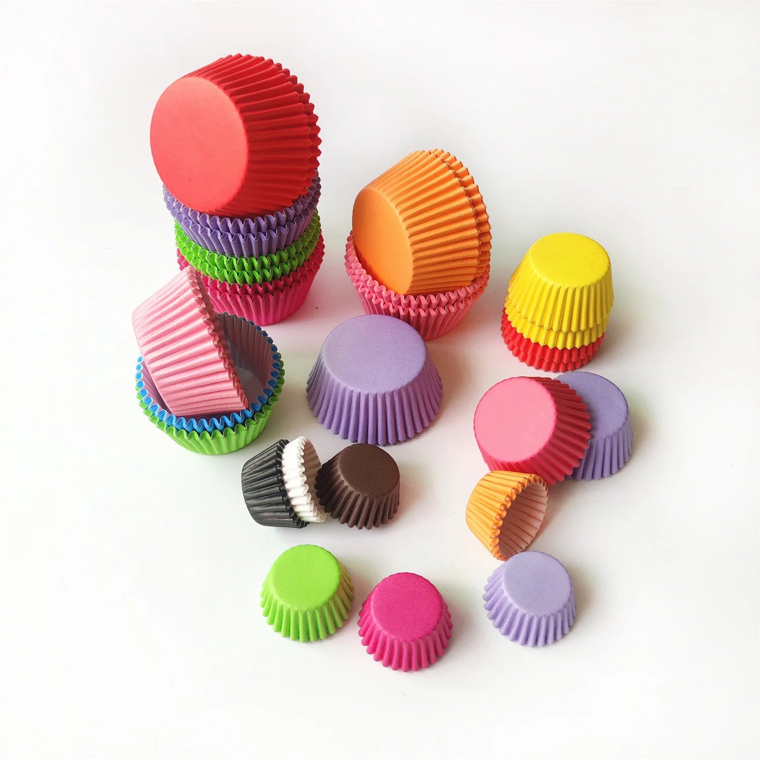 200/300/500pcs Mixed Color Baking Cups Cupcakes Muffin Liners Paper Cup Molds Greaseproof  Wrapper for Party Wedding Birthday