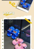 New 2026 Kids Glowing Slippers Summer Outdoor Two-Way Wear Anti-Slip Cute Small Children Sandals Boys Slip-On Home Slippers