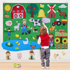 Zoo Animals Felt Story Board Montessori Learning Toy