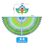 Animal Bird Wings+Mask Suit Stage Performance Peacock Owl Parrot Bird Felt Cape Halloween Bird Funny Party Cosplay Cloak