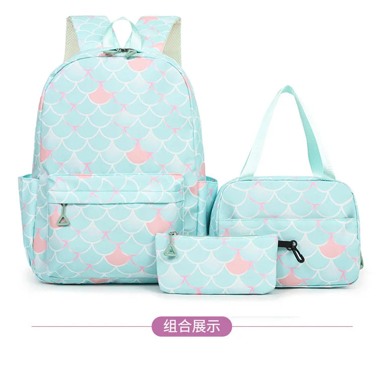 3Pcs/Set KPop Demon Hunter School Bags Girls Teens Rumi Mira Zoey Youth School Backpack Travel School Students Laptop Backpack