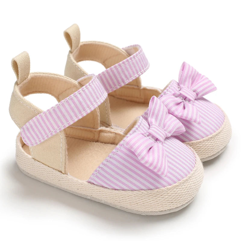 Baby Girl Summer Sandals Soft Sole Walking Shoes with Bow