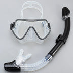 Diving Mask Snorkel Set For Adults Tempered Glass Professional Panoramic Scuba Snorkel Gear Swimming Training Snorkeling Kit