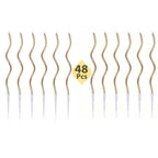 6/12/48pcs/1case Birthday Candles Spiral Cake Candles  Long Thin Cake Candles For Wedding Party And Cake Decoration
