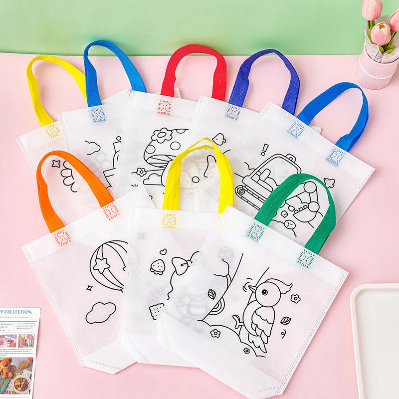 DIY Graffiti Gift Bags with Markers for Kids Parties