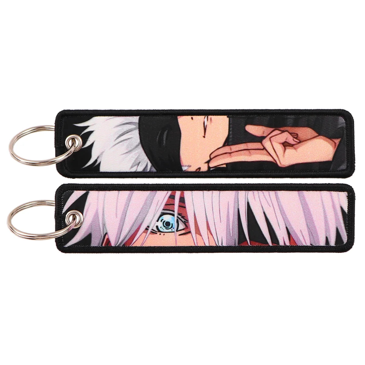 Anime Embroidery Keychain – Manga Key Fob & Car Keyring Accessory