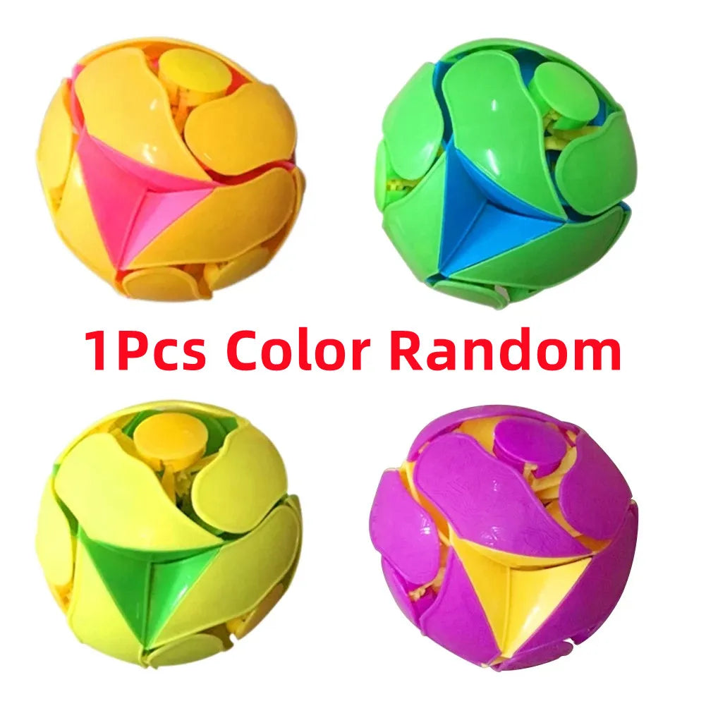 1Pcs Fun Color Changing Ball Toy Hand Throwing Sensory Decompression Accessory For Kids Adults Gift Double Magic Color Ball Toy
