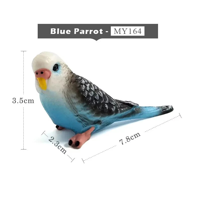 Simulation Fox Rabbit Squirrel Parrot Bird Badger Figurine Animal Model Home Decor Miniature Fairy Garden Decoration Accessories