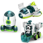 Children Puzzle Space Toy Car Simulation Model Astronaut Rocket Spaceship Series Toy Car for Boys Gift