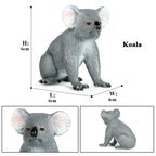 Oenux Classic Australian Wild Animals Kangaroos Koala Platypus Tasmanian Devil Echidna Cassowary Model Figurine Toy Kid Gift