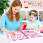 1-6PCS Sticker Book For Kids Unicorn Sticker Paint Book Mermaid Children's Sticker By Number For Birthday Gift Girls Stationery