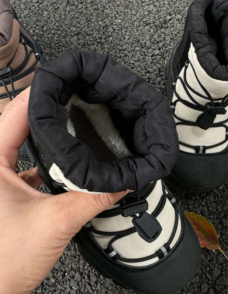 2025 New Winter Children Snow Boots For Boys Waterproof Warm Fur Rubber Sole Non-slip Fashion Girls Boots EU 26-37