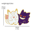 Gengar Cartoon Brooches Anime Enamel Lapel Pins for Backpack Accessories Fans Collection Brooches Jewelry Gift