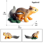 Oenux Wild Animals Simulation Rodent Marmot Mouse Model Squirrel Rat Chinchilla Action Figure Figurine Collection Cute Kid Toy