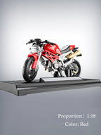 Model Diecast Motocycle Toys Ornament, 1:18/1:36 Car Rotating Rubber Rires Desktop Ornament Gifts