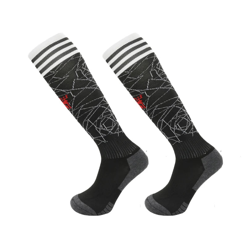 23-24 Season European Football Club Styles Children Adults Soccer Socks Boys Kid's Long Knee High Towel Bottom Sports Sock