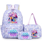 3Pcs/Set KPop Demon Hunter School Bags Girls Teens Rumi Mira Zoey Youth School Backpack Travel School Students Laptop Backpack