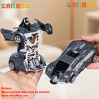 Transformable Robot Sports Car Toys, No Batteries, Educational Kids Gift, Colorful Model Vehicle for Play Learning