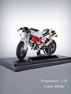 Model Diecast Motocycle Toys Ornament, 1:18/1:36 Car Rotating Rubber Rires Desktop Ornament Gifts