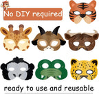 Cosplay Party Masks Jungle Animal Felt Mask Kids Role Play Games Mask Children's Dress Up Party Mask Christmas Halloween Gift