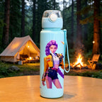 Large Capacity Sports Water Bottle, 3D Textured Design for Gym, Running & Cycling-PVC-Free,High-Quality PC Carry Strap Birthday